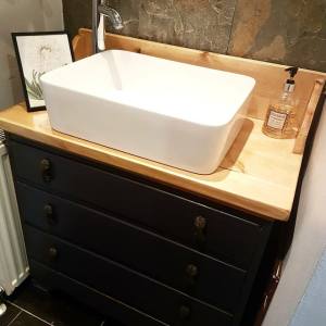 Bespoke up-cycled sink unit Vintage style